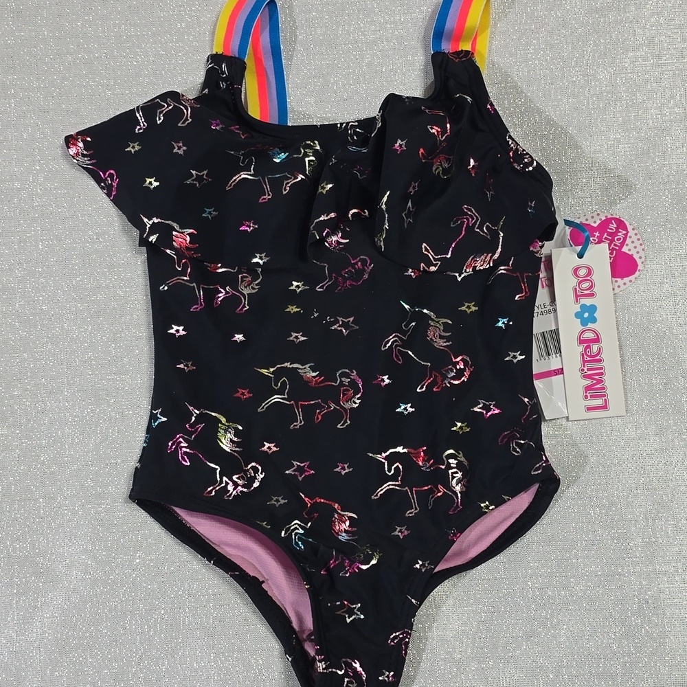 Limited Too Iridescent Unicorn Swimsuit Toddler Size 2T